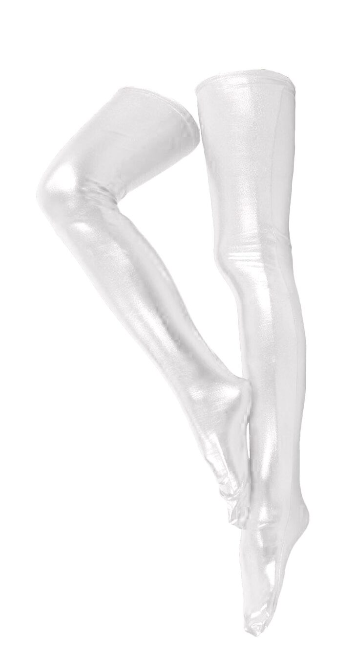 1941 and 28/38 Inch Shiny Metallic Spandex Skintight Costumes Stocking 35''